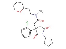 2-[3-(2-chlorophenyl)-1-cyclopentyl-2,5-dioxo-3-pyrrolidinyl]-N-methyl-N-[2-(tetrahydro-2H-pyran-2-yl)ethyl]acetamide