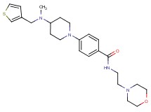 4-{4-[methyl(3-thienylmethyl)amino]-1-piperidinyl}-N-[2-(4-morpholinyl)ethyl]benzamide