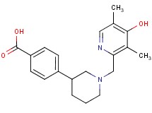 4-{1-[(4-hydroxy-3,5-dimethyl-2-pyridinyl)methyl]-3-piperidinyl}benzoic acid