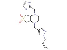 (4aS*,7aR*)-1-[(1-allyl-1H-pyrazol-4-yl)methyl]-4-(1H-imidazol-2-ylmethyl)octahydrothieno[3,4-b]pyrazine 6,6-dioxide
