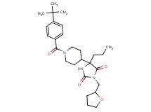 5-[1-(4-tert-butylbenzoyl)-4-piperidinyl]-5-propyl-3-(tetrahydro-2-furanylmethyl)-2,4-imidazolidinedione