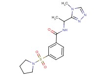 N-[1-(4-methyl-4H-1,2,4-triazol-3-yl)ethyl]-3-(pyrrolidin-1-ylsulfonyl)benzamide