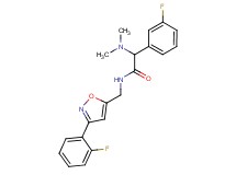 2-(dimethylamino)-2-(3-fluorophenyl)-N-{[3-(2-fluorophenyl)-5-isoxazolyl]methyl}acetamide
