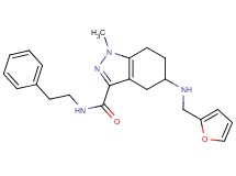 5-[(2-furylmethyl)amino]-1-methyl-N-(2-phenylethyl)-4,5,6,7-tetrahydro-1H-indazole-3-carboxamide