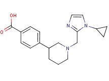 4-{1-[(1-cyclopropyl-1H-imidazol-2-yl)methyl]piperidin-3-yl}benzoic acid