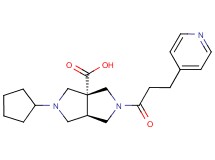 (3aR*,6aR*)-2-cyclopentyl-5-[3-(4-pyridinyl)propanoyl]hexahydropyrrolo[3,4-c]pyrrole-3a(1H)-carboxylic acid