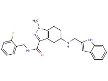 N-(2-fluorobenzyl)-5-[(1H-indol-2-ylmethyl)amino]-1-methyl-4,5,6,7-tetrahydro-1H-indazole-3-carboxamide
