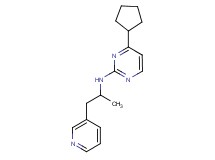 4-cyclopentyl-N-(1-methyl-2-pyridin-3-ylethyl)pyrimidin-2-amine