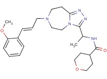 N-(1-{7-[(2E)-3-(2-methoxyphenyl)-2-propen-1-yl]-6,7,8,9-tetrahydro-5H-[1,2,4]triazolo[4,3-d][1,4]diazepin-3-yl}ethyl)tetrahydro-2H-pyran-4-carboxamide