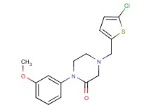 4-[(5-chloro-2-thienyl)methyl]-1-(3-methoxyphenyl)-2-piperazinone