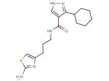 N-[3-(2-amino-1,3-thiazol-4-yl)propyl]-3-cyclohexyl-1H-pyrazole-4-carboxamide