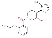(3S*,4R*)-1-[(2-ethoxypyridin-3-yl)carbonyl]-4-(3-methyl-2-thienyl)piperidin-3-ol