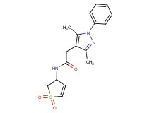 2-(3,5-dimethyl-1-phenyl-1H-pyrazol-4-yl)-N-(1,1-dioxido-2,3-dihydro-3-thienyl)acetamide