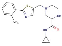 N-cyclopropyl-4-{[2-(2-methylphenyl)-1,3-thiazol-5-yl]methyl}-2-piperazinecarboxamide