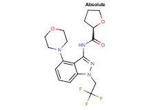 (2R)-N-[4-morpholin-4-yl-1-(2,2,2-trifluoroethyl)-1H-indazol-3-yl]tetrahydrofuran-2-carboxamide