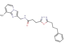 N-[(8-methylimidazo[1,2-a]pyridin-2-yl)methyl]-3-[5-(3-phenylpropyl)-1,3,4-oxadiazol-2-yl]propanamide