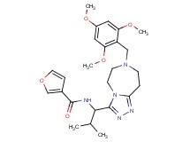 N-{2-methyl-1-[7-(2,4,6-trimethoxybenzyl)-6,7,8,9-tetrahydro-5H-[1,2,4]triazolo[4,3-d][1,4]diazepin-3-yl]propyl}-3-furamide