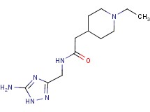 N-[(5-amino-1H-1,2,4-triazol-3-yl)methyl]-2-(1-ethyl-4-piperidinyl)acetamide