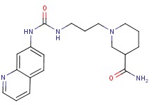 1-(3-{[(quinolin-7-ylamino)carbonyl]amino}propyl)piperidine-3-carboxamide