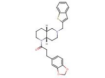 (4aR*,8aS*)-1-[3-(1,3-benzodioxol-5-yl)propanoyl]-6-(1-benzothien-2-ylmethyl)decahydro-1,6-naphthyridine