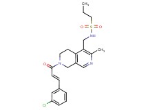 N-({7-[(2E)-3-(3-chlorophenyl)-2-propenoyl]-3-methyl-5,6,7,8-tetrahydro-2,7-naphthyridin-4-yl}methyl)-1-propanesulfonamide
