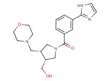 [(3R*,4R*)-1-[3-(1H-imidazol-2-yl)benzoyl]-4-(morpholin-4-ylmethyl)pyrrolidin-3-yl]methanol