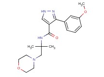 N-(1,1-dimethyl-2-morpholin-4-ylethyl)-3-(3-methoxyphenyl)-1H-pyrazole-4-carboxamide