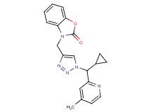 3-({1-[cyclopropyl(4-methylpyridin-2-yl)methyl]-1H-1,2,3-triazol-4-yl}methyl)-1,3-benzoxazol-2(3H)-one