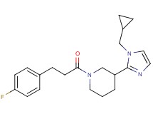 3-[1-(cyclopropylmethyl)-1H-imidazol-2-yl]-1-[3-(4-fluorophenyl)propanoyl]piperidine