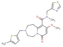9-methoxy-N-methyl-3-[(5-methyl-2-thienyl)methyl]-7-oxo-N-(1,3-thiazol-4-ylmethyl)-1,2,3,4,5,7-hexahydropyrido[1,2-d][1,4]diazepine-10-carboxamide