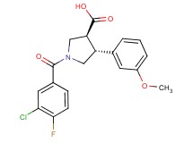 (3S*,4R*)-1-(3-chloro-4-fluorobenzoyl)-4-(3-methoxyphenyl)pyrrolidine-3-carboxylic acid