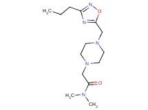 N,N-dimethyl-2-{4-[(3-propyl-1,2,4-oxadiazol-5-yl)methyl]-1-piperazinyl}acetamide