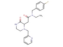 N-ethyl-N-(4-fluorobenzyl)-2-[3-oxo-1-(2-pyridinylmethyl)-2-piperazinyl]acetamide