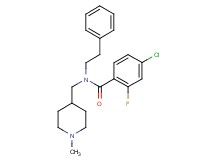 4-chloro-2-fluoro-N-[(1-methyl-4-piperidinyl)methyl]-N-(2-phenylethyl)benzamide