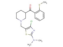 (1-{[4-chloro-2-(dimethylamino)-1,3-thiazol-5-yl]methyl}-3-piperidinyl)[2-(methylthio)phenyl]methanone