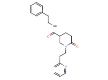 6-oxo-N-(2-phenylethyl)-1-[2-(2-pyridinyl)ethyl]-3-piperidinecarboxamide
