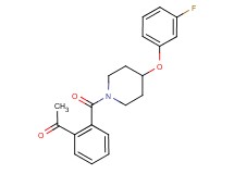 1-(2-{[4-(3-fluorophenoxy)-1-piperidinyl]carbonyl}phenyl)ethanone