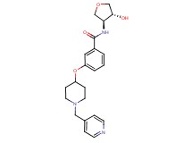 N-[(3S*,4R*)-4-hydroxytetrahydrofuran-3-yl]-3-{[1-(pyridin-4-ylmethyl)piperidin-4-yl]oxy}benzamide