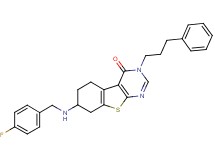7-[(4-fluorobenzyl)amino]-3-(3-phenylpropyl)-5,6,7,8-tetrahydro[1]benzothieno[2,3-d]pyrimidin-4(3H)-one