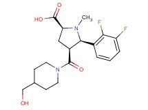 (2S*,4S*,5R*)-5-(2,3-difluorophenyl)-4-{[4-(hydroxymethyl)piperidin-1-yl]carbonyl}-1-methylpyrrolidine-2-carboxylic acid