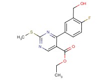 ethyl 4-[4-fluoro-3-(hydroxymethyl)phenyl]-2-(methylthio)pyrimidine-5-carboxylate