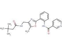 N-[2-(4-{[(3,3-dimethylbutanoyl)amino]methyl}-5-methyl-1,3-oxazol-2-yl)phenyl]nicotinamide