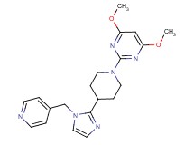 4,6-dimethoxy-2-{4-[1-(pyridin-4-ylmethyl)-1H-imidazol-2-yl]piperidin-1-yl}pyrimidine