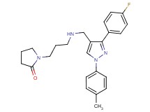 1-[3-({[3-(4-fluorophenyl)-1-(4-methylphenyl)-1H-pyrazol-4-yl]methyl}amino)propyl]-2-pyrrolidinone