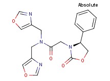 N,N-bis(1,3-oxazol-4-ylmethyl)-2-[(4S)-2-oxo-4-phenyl-1,3-oxazolidin-3-yl]acetamide