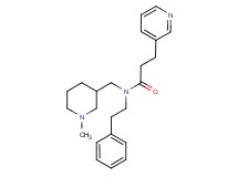 N-[(1-methyl-3-piperidinyl)methyl]-N-(2-phenylethyl)-3-(3-pyridinyl)propanamide