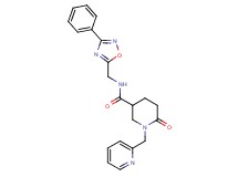 6-oxo-N-[(3-phenyl-1,2,4-oxadiazol-5-yl)methyl]-1-(2-pyridinylmethyl)-3-piperidinecarboxamide