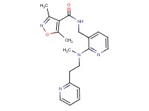 3,5-dimethyl-N-[(2-{methyl[2-(2-pyridinyl)ethyl]amino}-3-pyridinyl)methyl]-4-isoxazolecarboxamide