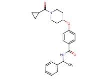 4-{[1-(cyclopropylcarbonyl)-4-piperidinyl]oxy}-N-(1-phenylethyl)benzamide