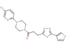 1-(5-chloro-2-pyridinyl)-4-{3-[5-(3-thienyl)-1,3,4-oxadiazol-2-yl]propanoyl}piperazine